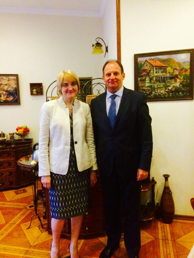 Mr. George Leuke - Ambassador of Moldova to Georgia (with his wife)